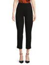 Halston Women's Solid Cropped Pants In Black