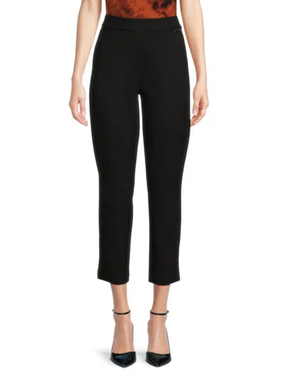 Halston Women's Solid Cropped Pants In Black