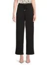 Halston Women's Solid Wide-leg Pants In Black