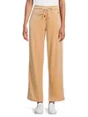 Halston Women's Velvet Wide-leg Pants In Brown