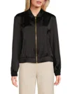 HALSTON WOMEN'S ZIP BASEBALL JACKET