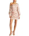 Halston Kimora One-shoulder Sequin Mini Dress In Multi