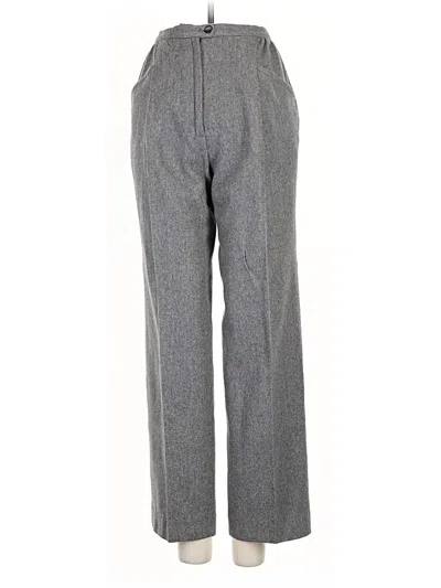Pre-owned Halston Wool Pants In Gray