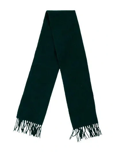 Pre-owned Halston Wool Scarf In Blue