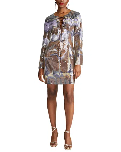 Halston Wynonna Dress In Earth Strata In Multi