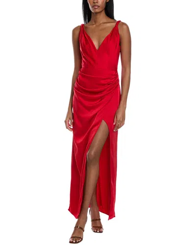 Halston Yvette Gown In Red