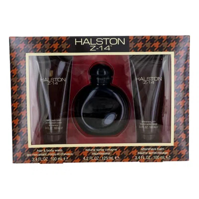 Halston Z-14 3 Pcs Set For Men: 4.2 Cologne Spray + 3.4 Aftershave Balm + 3.4 Hair & Body Wash In Multi