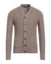 Hamaki-ho Man Cardigan Taupe Size Xxl Cotton, Acrylic, Wool