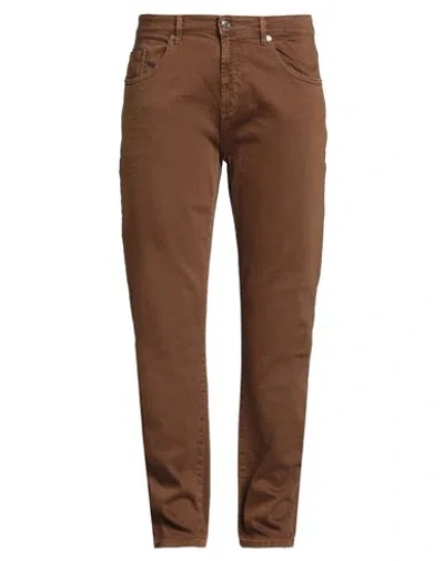 Hamaki-ho Man Jeans Brown Size 38 Cotton, Elastane
