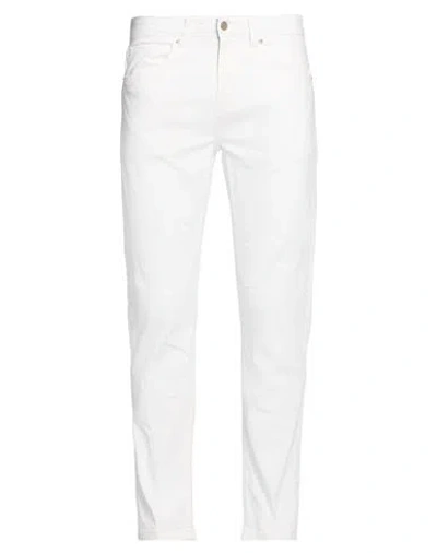 Hamaki-ho Man Jeans White Size 38 Cotton, Elastane