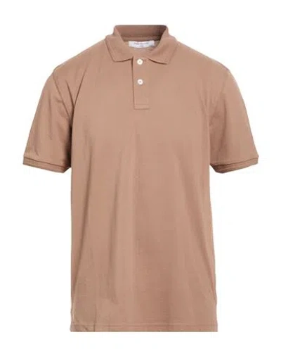 Hamaki-ho Man Polo Shirt Khaki Size Xxl Cotton In Brown