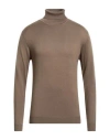 Hamaki-ho Man Turtleneck Khaki Size Xxl Polyester, Acrylic, Nylon, Merino Wool In Beige