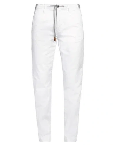 Hamaki-ho Man Pants White Size 38 Cotton, Elastane