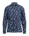 Hamaki-ho Man Shirt Midnight Blue Size Xxl Cotton, Elastane