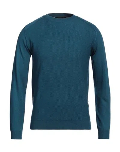 Hamaki-ho Man Sweater Deep Jade Size S Polyester, Acrylic, Nylon, Merino Wool In Blue