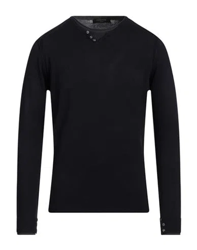 Hamaki-ho Man Sweater Midnight Blue Size L Wool, Polyester, Polyamide, Acrylic, Viscose In Black