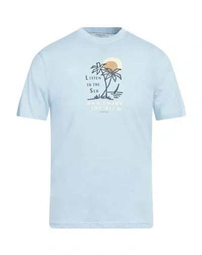 Hamaki-ho Man T-shirt Sky Blue Size S Cotton