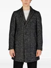 HERRINGBONE-PATTERN NOTCH-COLLAR COAT