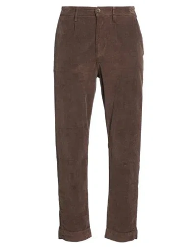 Hamaki-ho Man Pants Brown Size 32 Cotton, Viscose, Elastane