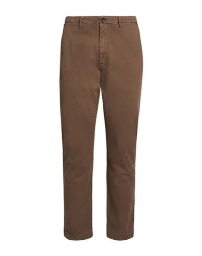 Hamaki-ho Man Pants Khaki Size 28 Cotton, Elastane In Brown