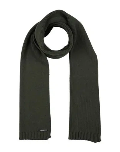 Hamaki-ho Man Scarf Dark Green Size - Polyamide, Wool, Viscose In Black