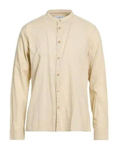 Hamaki-ho Man Shirt Beige Size Xl Linen, Cotton In Brown