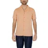 Hamaki-ho Orange Linen Shirt