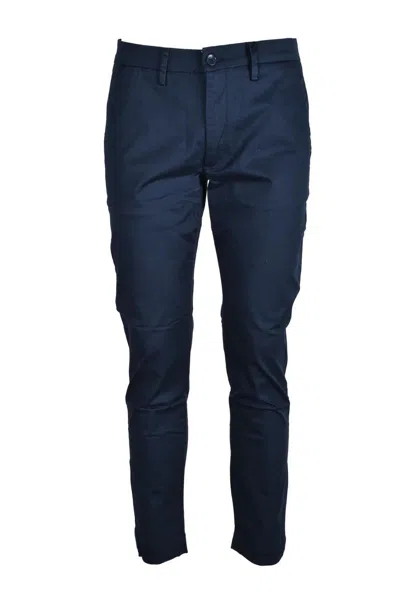 Hamaki-ho Tailored Multi-color Cotton-elastane Trousers In Blue