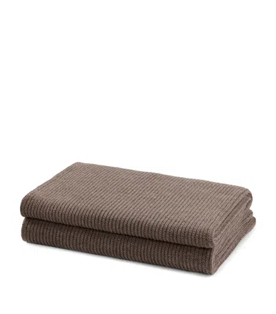 Hamam Alpaca Throw In Brown