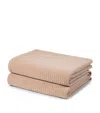 Hamam Cotton Airply Texture Blanket In Brown