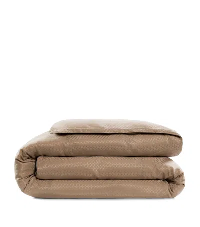 Hamam Jacquard Astra Super King Duvet Cover In Brown