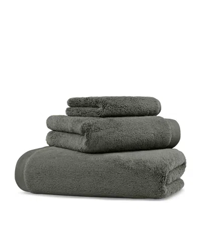 Hamam Organic Cotton Olympia Face Cloth In Grey