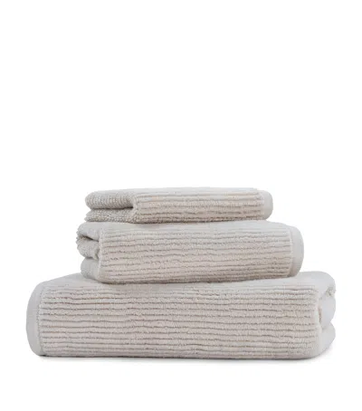 Hamam Organic Cotton Raya Hand Towel In White