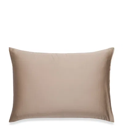 Hamam Organic Cotton Sateen Core Pillowcase Pair In Brown