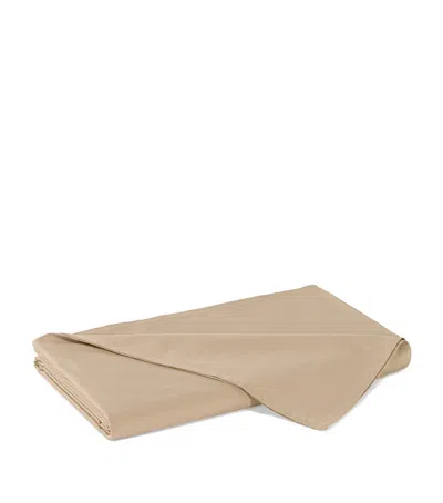 Hamam Organic Cotton Sateen Core Super King Flat Sheet In Neutral