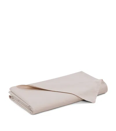 Hamam Organic Cotton Sateen Core Super King Flat Sheet In Silver