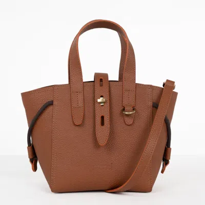 Hamel Atelier Women's Brown Spiga Leather Tote Bag - Tan