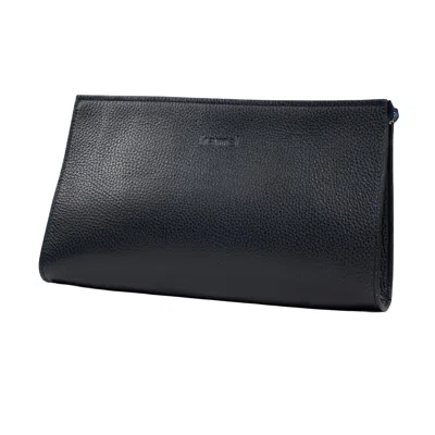 Hamel Atelier Women's Mitte Leather Clutch Bag - Navy Blue