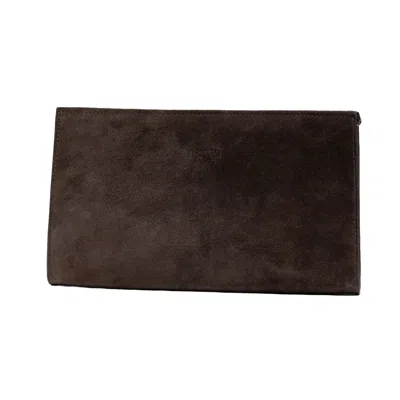 Hamel Atelier Women's Mitte Suede Clutch Bag - Dark Brown