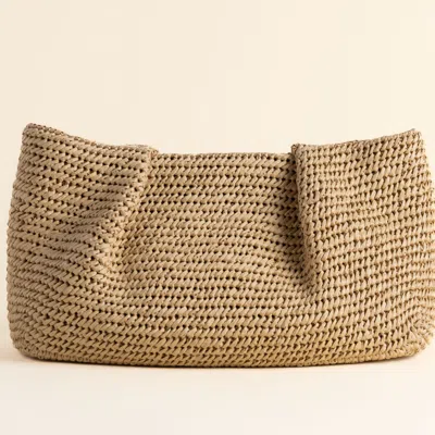 Hamel Atelier Women's Neutrals Handmade Raffia Clutch Bag - Beige In Sand