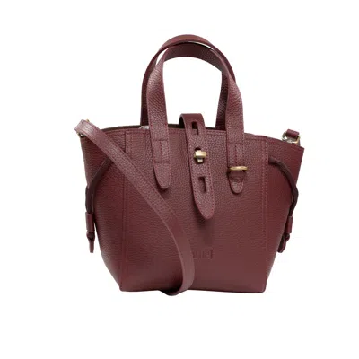 Hamel Atelier Women's Spiga Leather Tote Bag - Clared Red