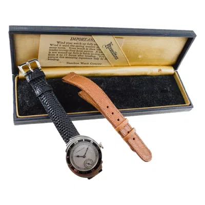 Pre-owned Hamilton 14kt White Gold "spur" Watch Circa 1920's