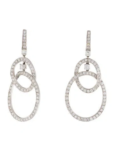 Pre-owned Hamilton 18k 2.63ctw Diamond Drop Earrings In Multi