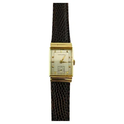 Pre-owned Hamilton 1940's  Gordon 18k Yellow Gold Watch Manual Men's Watch #15797