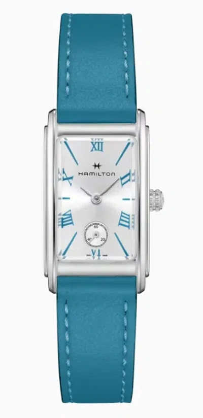 Pre-owned Hamilton American Classic Ardmore Quartz Turquoise Women's Watch H11221650