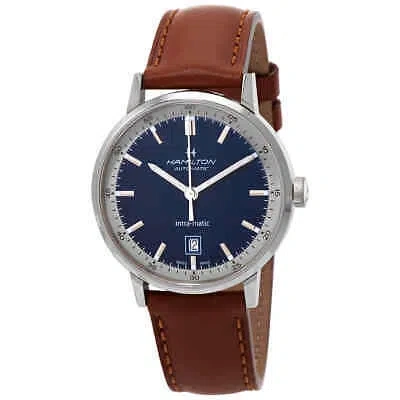 Pre-owned Hamilton American Classic Automatic Blue Dial Men's Watch H38425540