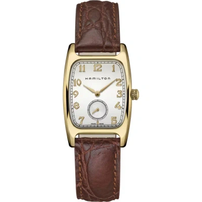 Pre-owned Hamilton American Classic Boulton Quartz White Dial Watch H13431553