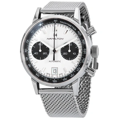 Hamilton American Classic Chronograph Automatic White Dial Men's Watch H38416111 In Metallic
