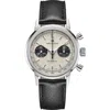Hamilton American Classic Intra-matic Chronograph Leather Strap Watch In White