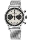 Hamilton Men's Swiss Automatic Chronograph Intra-matic Stainless Steel Mesh Bracelet Watch 40mm In White